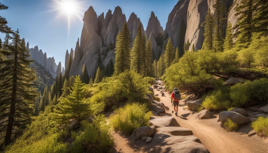 Pacific Crest Trail in Castle Crags State Park