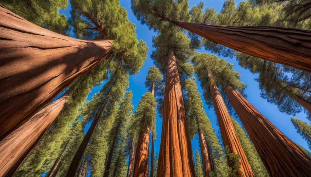 giant sequoias in Calaveras Big Trees State Park