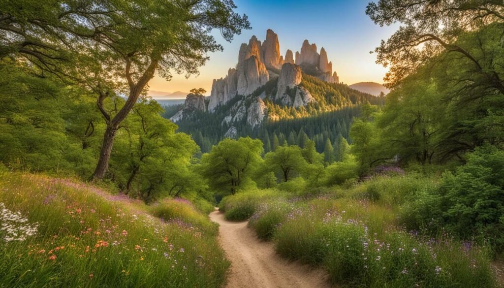 hiking trail at Castle Crags State Park