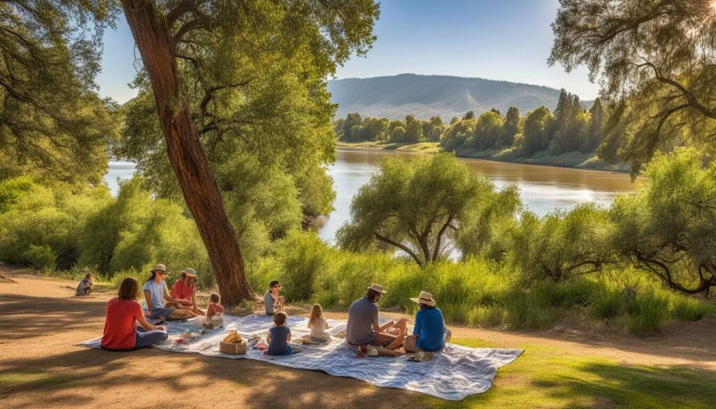 picnic area at Bidwell-Sacramento River State Park